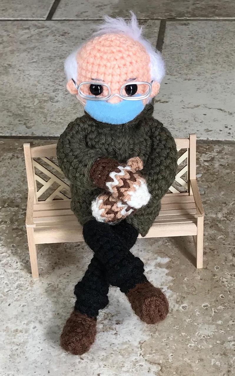 Bernie Mittens Crochet Doll Pattern